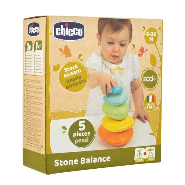 Іграшка-пірамідка Chicco Eco+ "Балансуючі камінці" 10492.00 фото