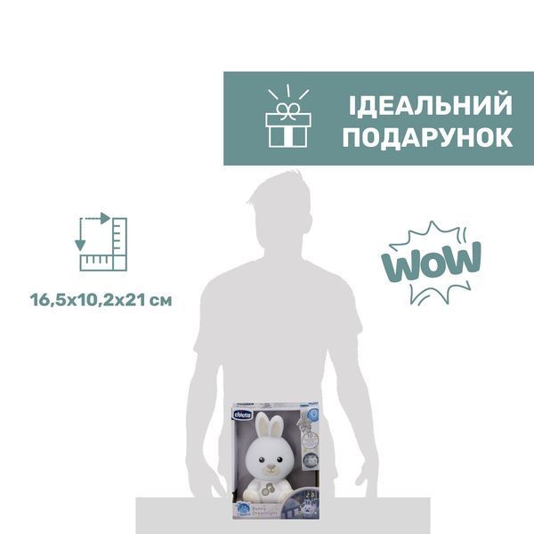 Іграшка-нічник музична Chicco "Кролик Dreamlight" 11456.00 фото