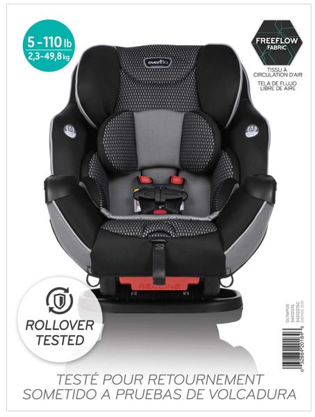 Evenflo® автокрісло Symphony Sport - Olympus Freeflow (група від 2,2 до 49,8 кг) 000000358 фото